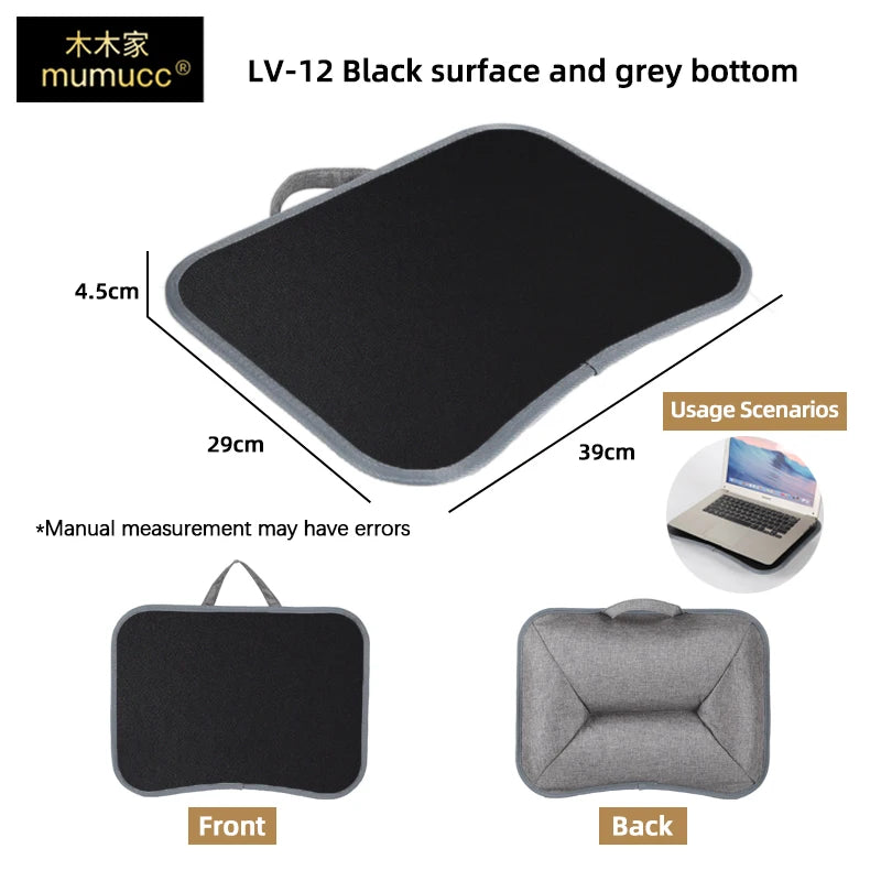MUMUCC Multifunctional Laptop Desk with Cushion, Foam Particle Pillow Table & Hard Mouse Pad