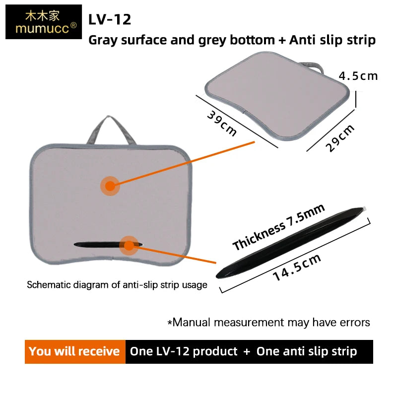 MUMUCC Multifunctional Laptop Desk with Cushion, Foam Particle Pillow Table & Hard Mouse Pad