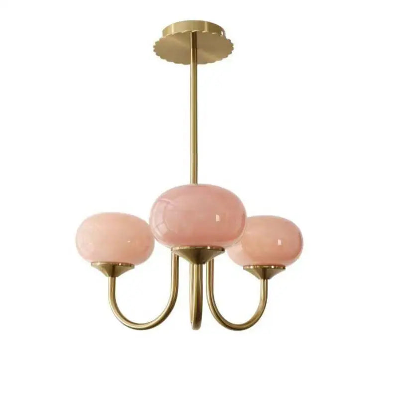 Nordic Bauhaus Pink Pendant Chandelier - Designer Art Lamp for Girl's Room & Children's Bedroom