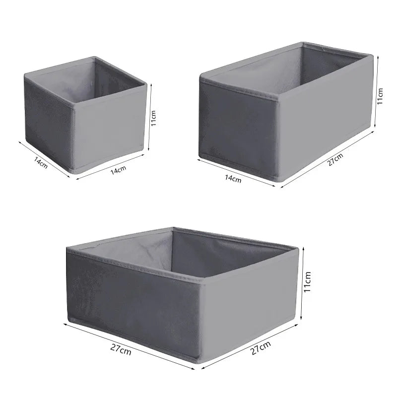 Underwear Organizer for Cabinets and Drawers - Foldable Wardrobe Storage Box for Bras, Socks and Pants