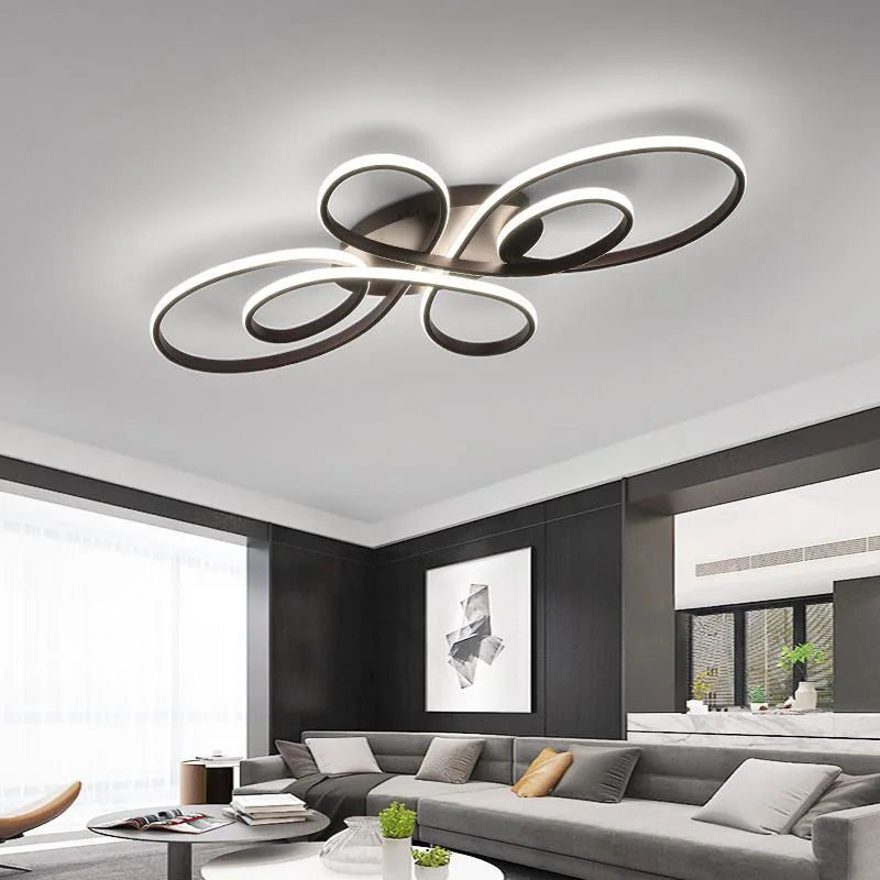 Low-Profile Modern LED Ceiling Light Remote Control Surface Mounted Dimmable Fixture for Living & Dining Room