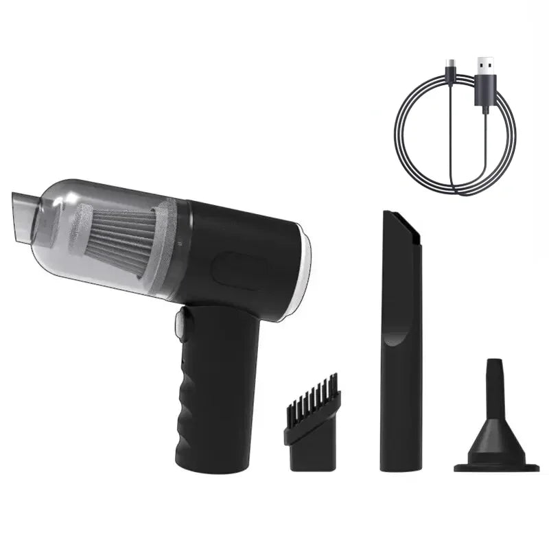 9000Pa Wireless Car Vacuum Cleaner USB Rechargeable 1200mAh Portable Mini Wet & Dry Household Cleaner