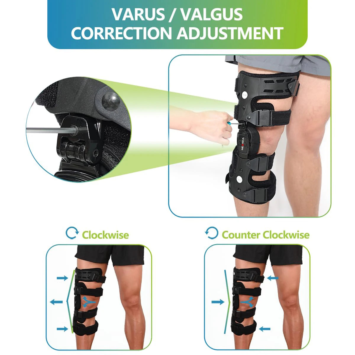 NEENCA OA Unloader Knee Brace for Pain Relief - ACL & Meniscus Injury Support, Joint & Patella Stability