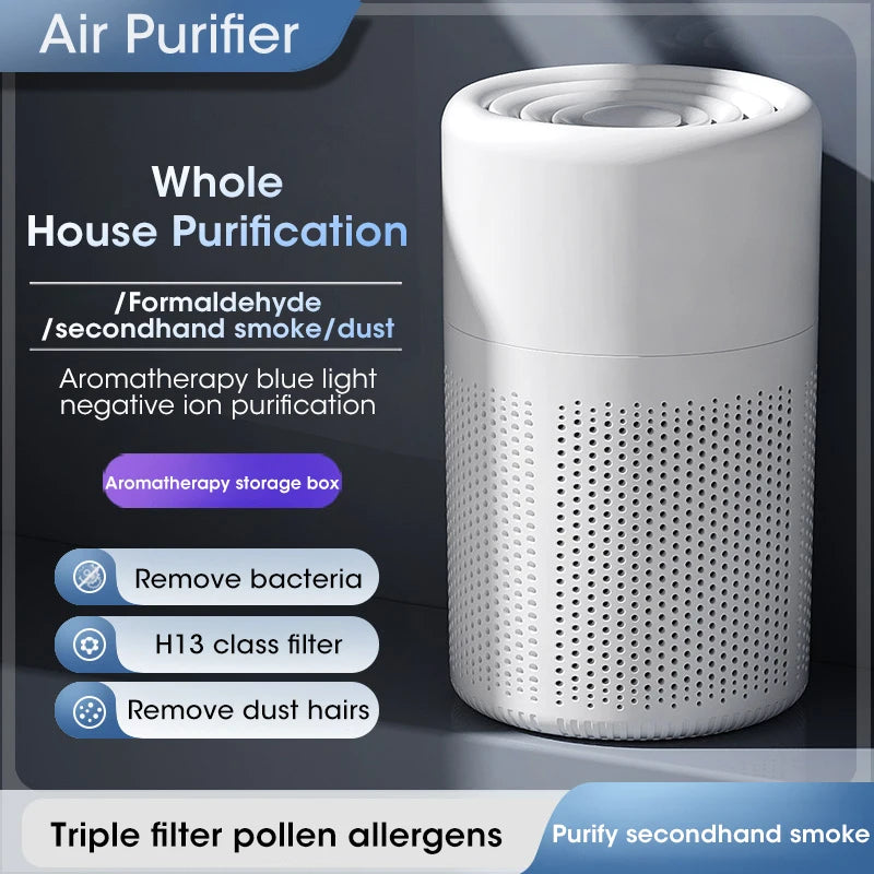 Mini Desktop Portable Air Purifier Household HEPA Filter Air Cleaner Freshener Odor Remover