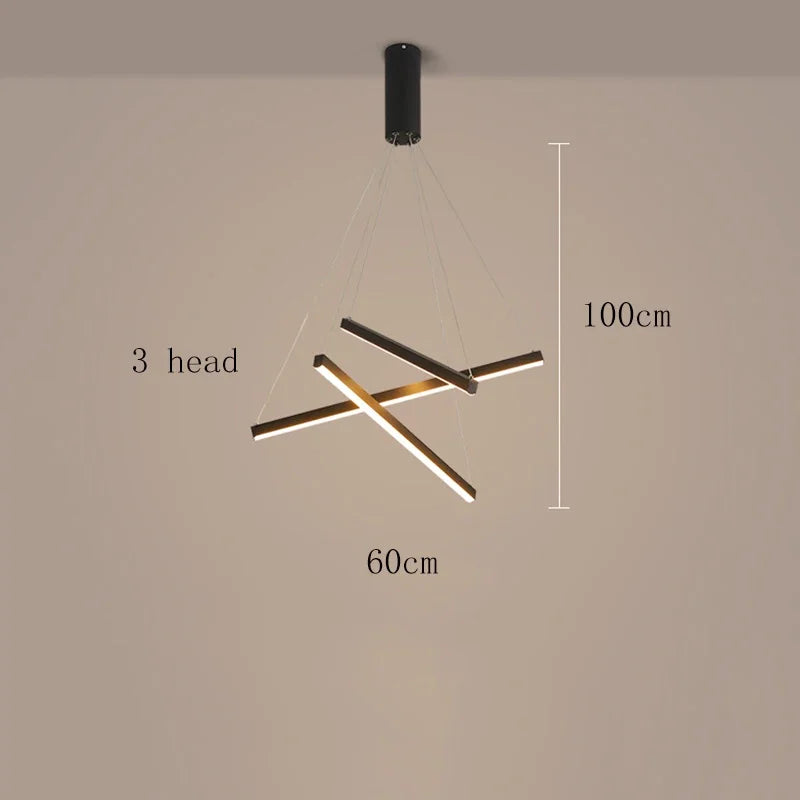 Modern Minimalist LED Ceiling Chandelier Pendant Lamp for Living Room, Hall & Staircase