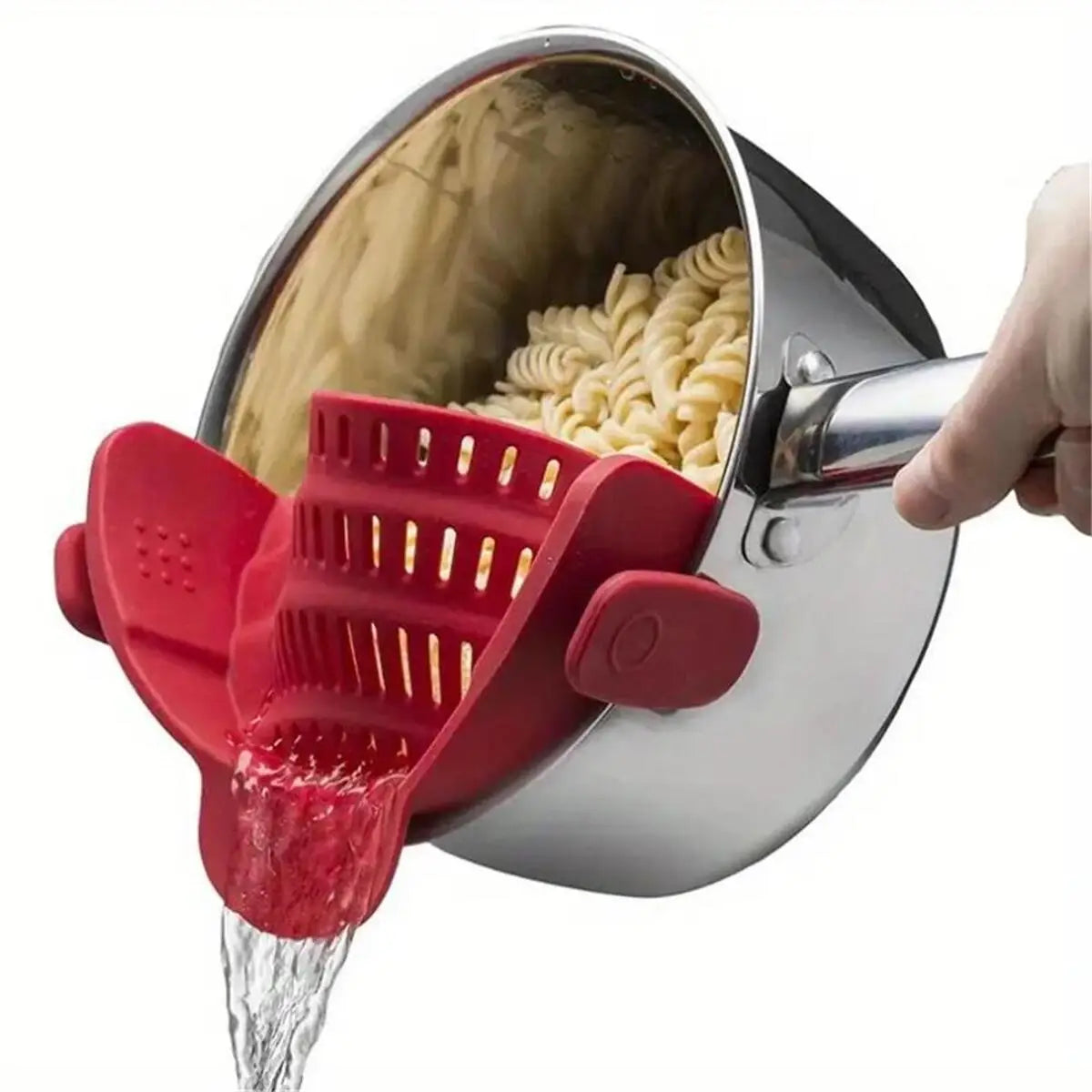 Adjustable Clip-On Pot Strainer for Pots, Pans and Bowls Kitchen Strainer