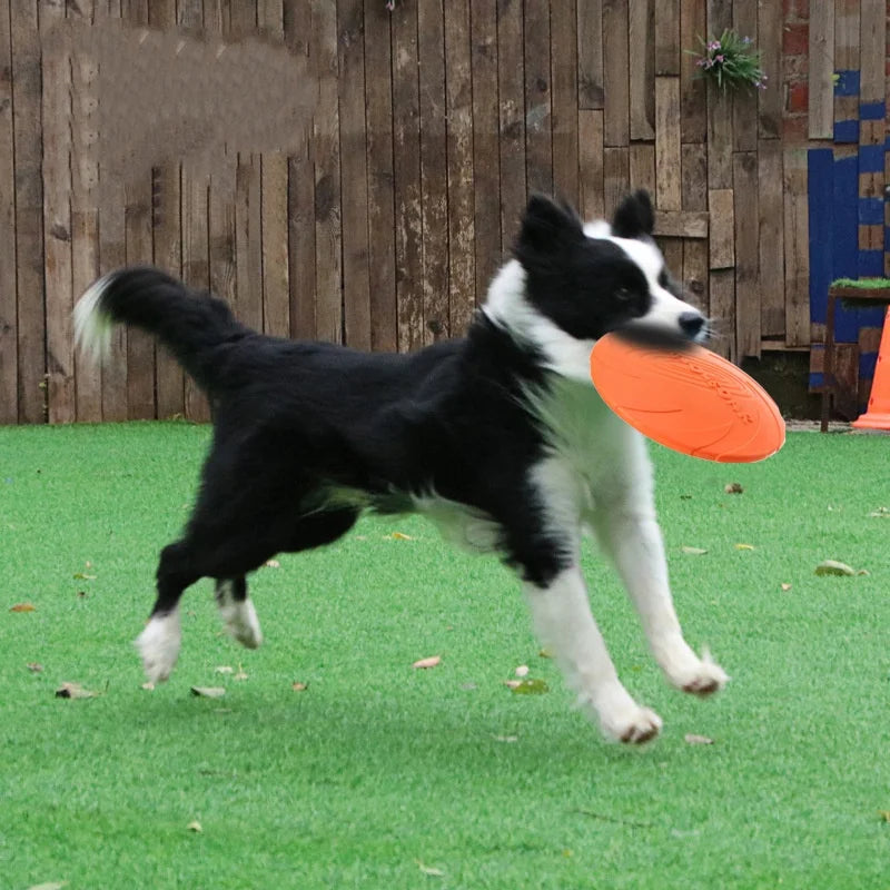 Silicone Flying Saucer Dog and Cat Toy - Chew Resistant Flying Discs for Puppy Training and Interactive Pet Play
