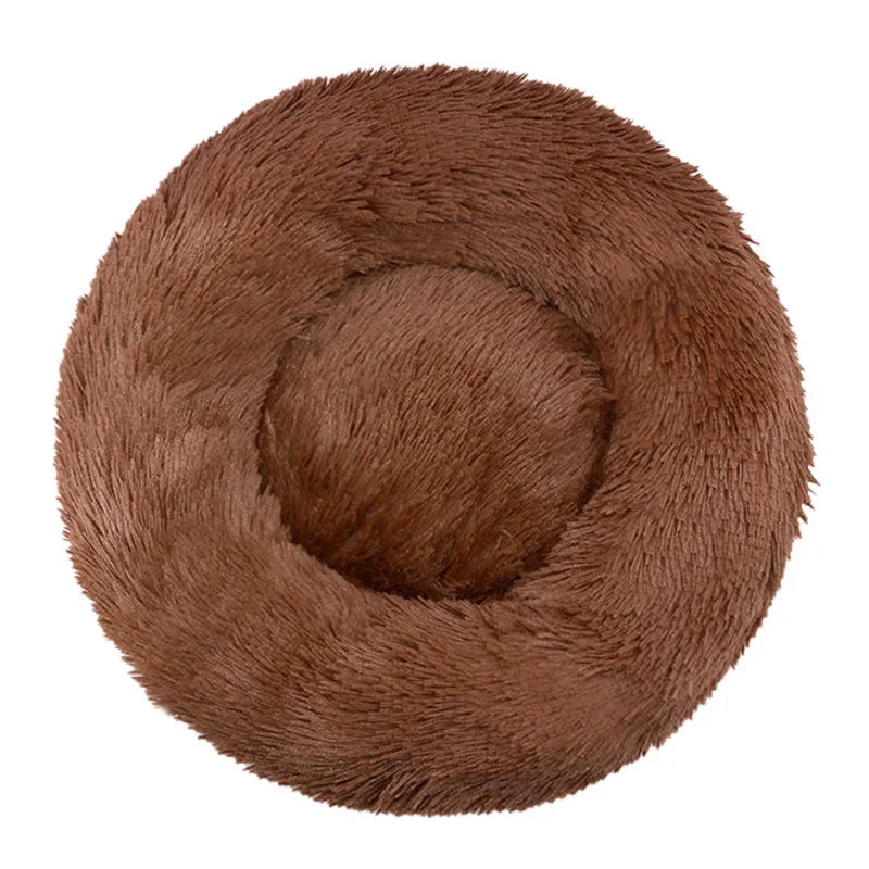 Round Pet Bed for Large Dogs Super Soft Cat Bed Plush Dog House for Medium Dogs Winter Warm Sleeping