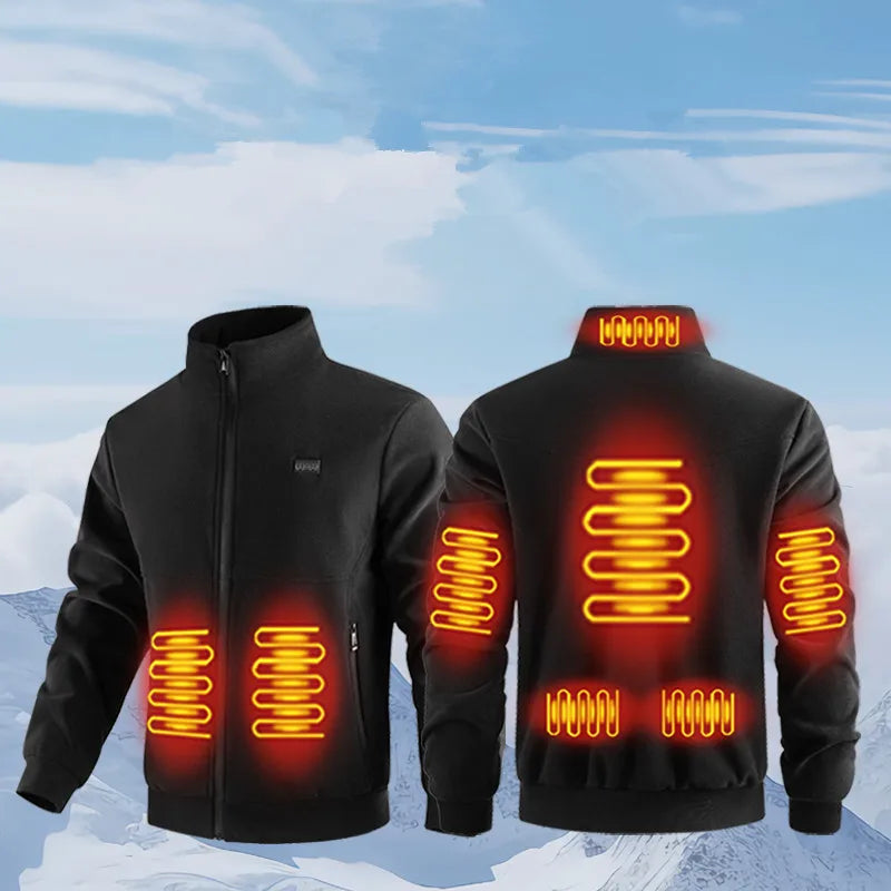 Winter Polar Fleece Heated Jacket - 8-Zone Intelligent Heating Electric Coat for Men & Women