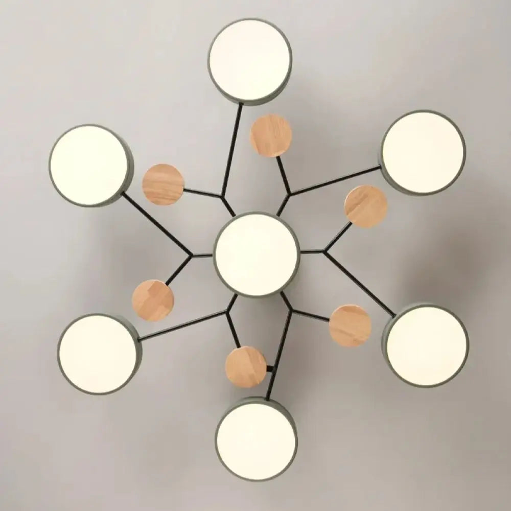 LED Chandelier 3-Color Lighting for Living Room Bedroom Hotel Apartment Study Home Decoration