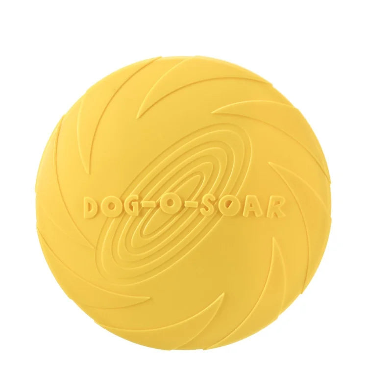 Silicone Flying Saucer Dog and Cat Toy - Chew Resistant Flying Discs for Puppy Training and Interactive Pet Play