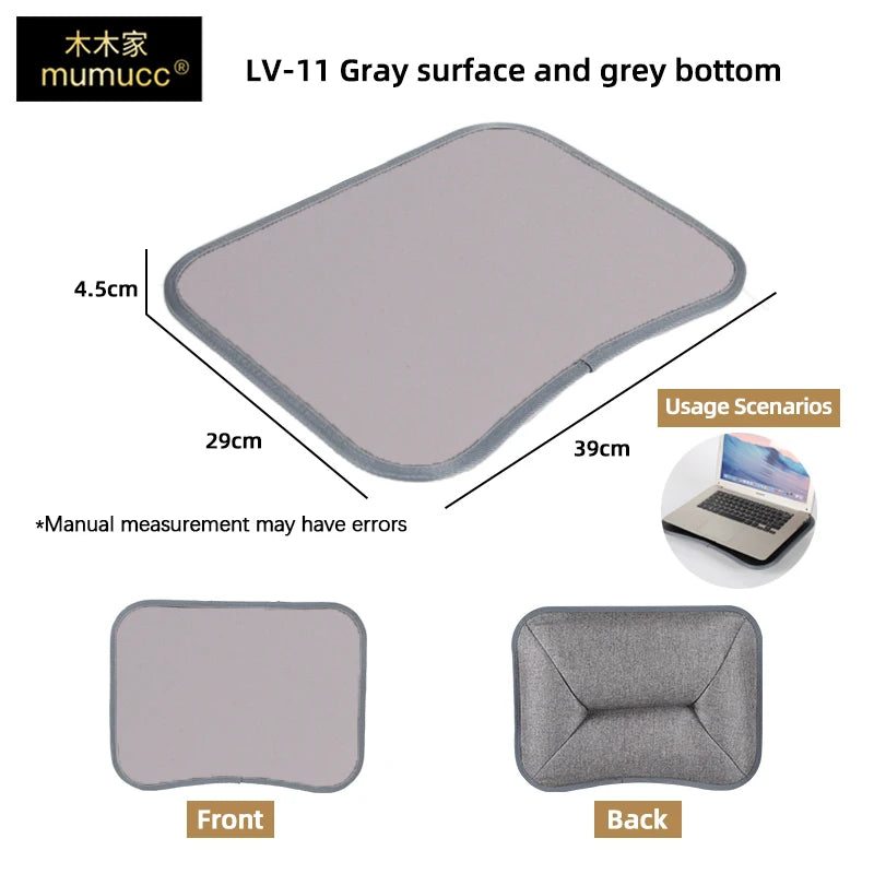 MUMUCC Multifunctional Laptop Desk with Cushion, Foam Particle Pillow Table & Hard Mouse Pad