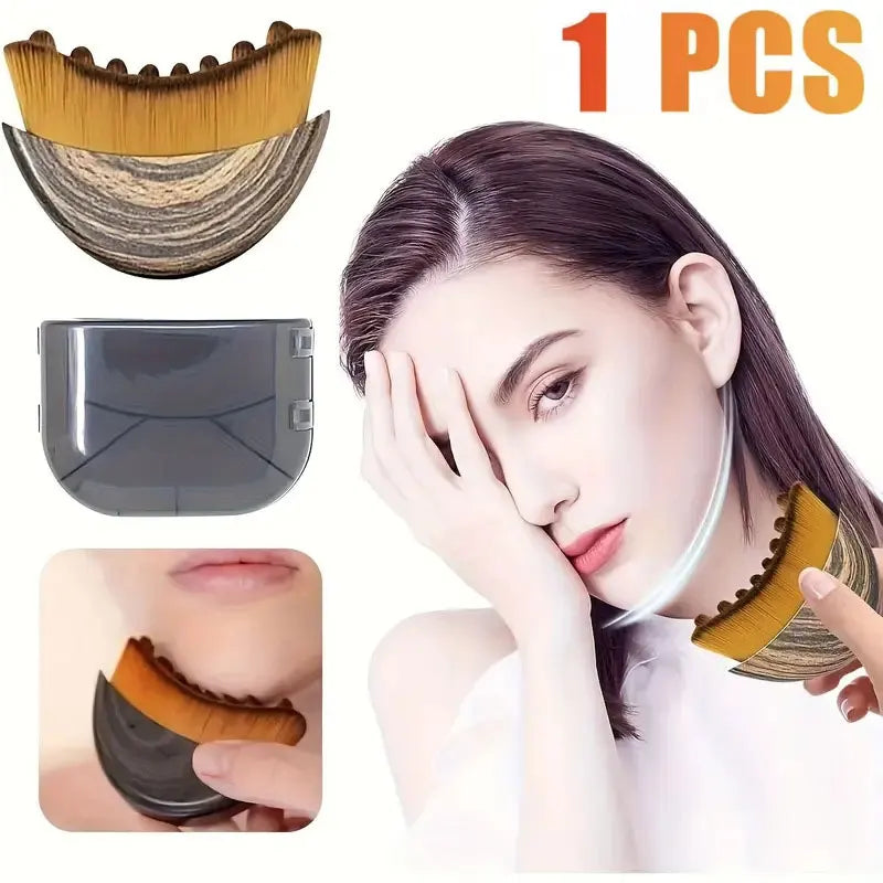 Lymphatic Contour Face Brush for Chin & Jawline Sculpting Drainage Massager Ergonomically Designed to Fit Skin