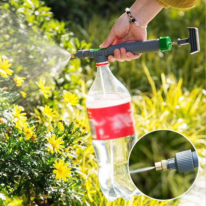 High Pressure Manual Air Pump Sprayer with Adjustable Nozzle, Garden Watering Tool for Agriculture