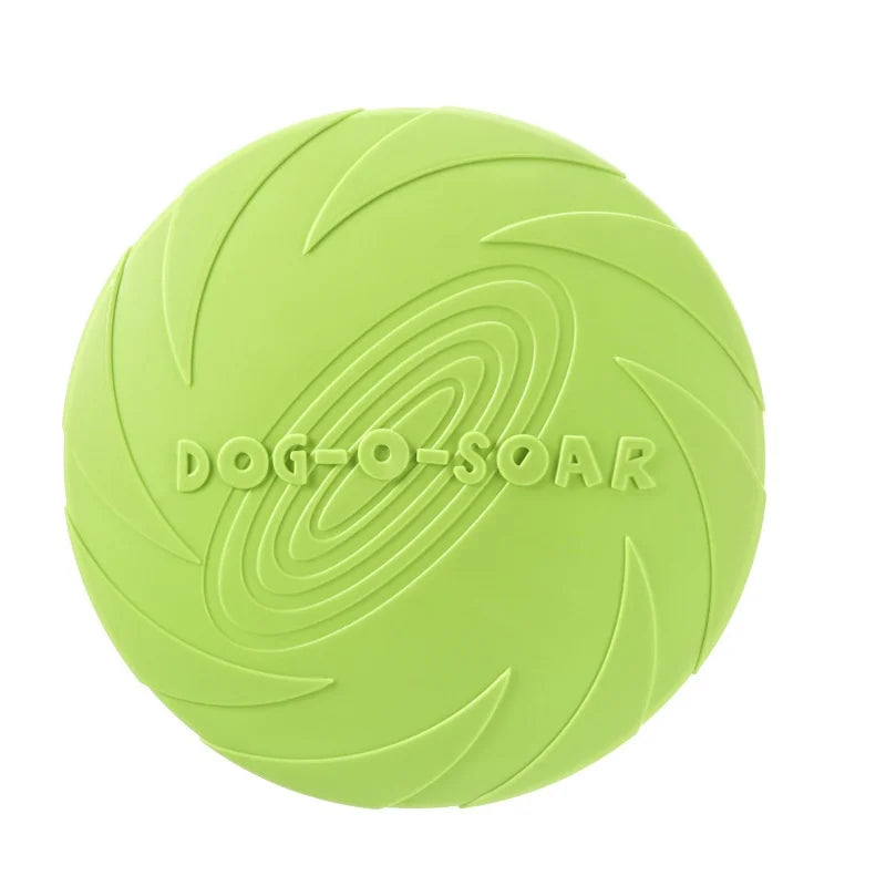 Silicone Flying Saucer Dog and Cat Toy - Chew Resistant Flying Discs for Puppy Training and Interactive Pet Play