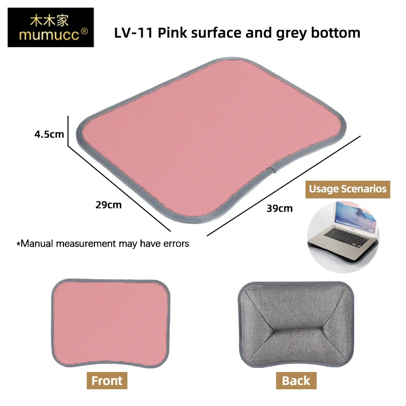 MUMUCC Multifunctional Laptop Desk with Cushion, Foam Particle Pillow Table & Hard Mouse Pad