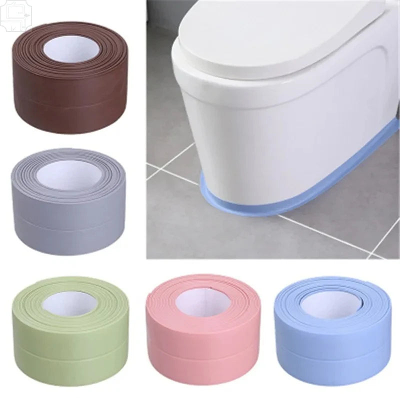 Bathroom Waterproof Wall Stickers Sealing Tape PVC Adhesive Sealing Strips Sink Edge Tape Kitchen Bathroom Accessories
