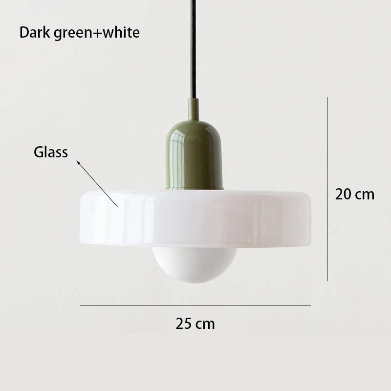Nordic Glass Bauhaus Retro Chandelier for Dining Room, Living Room, Bedroom, Bar & Coffee Shop