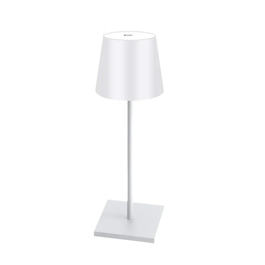 LED Desk Lamp USB Rechargeable Wireless Touch 3-Color Desktop Night Light for Bar Restaurant Creative Ambient Decor