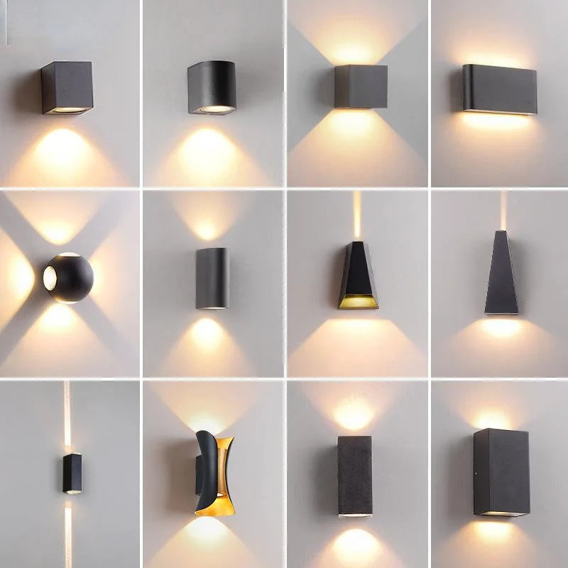 IP65 LED Wall Lamp Outdoor Sconce for Balcony Porch Garden Yard Aisle Decor Lighting Aluminium Indoor Bedside Lamp