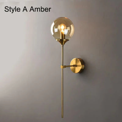 Modern Nordic Glass Ball LED Pendant Chandelier - Black Retro Vintage Loft Home Decor Lamp