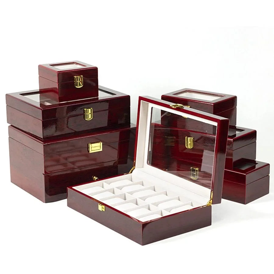 Wooden Watch Box - Eco-Friendly Multi-Slot Watch Storage Case and Travel Organizer, Gift Box for Men