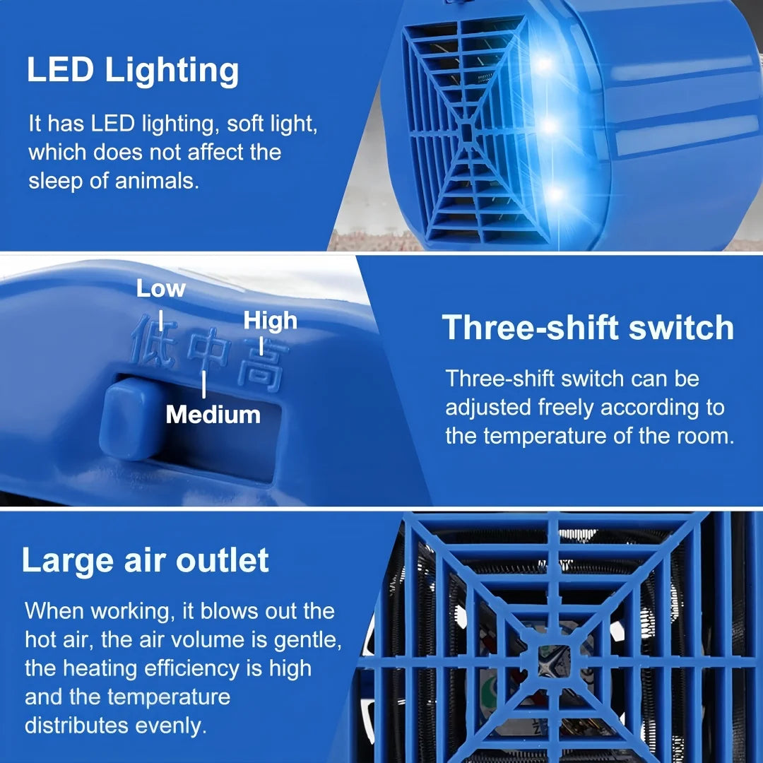 Chicken Heating Lamp with Temperature Controller, Warm Light Heater for Piglet, Duck & Incubator Farms