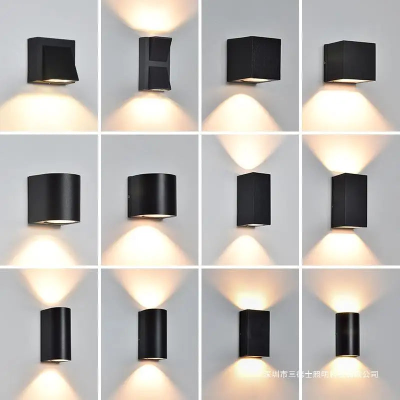 IP65 LED Wall Lamp Outdoor Sconce for Balcony Porch Garden Yard Aisle Decor Lighting Aluminium Indoor Bedside Lamp