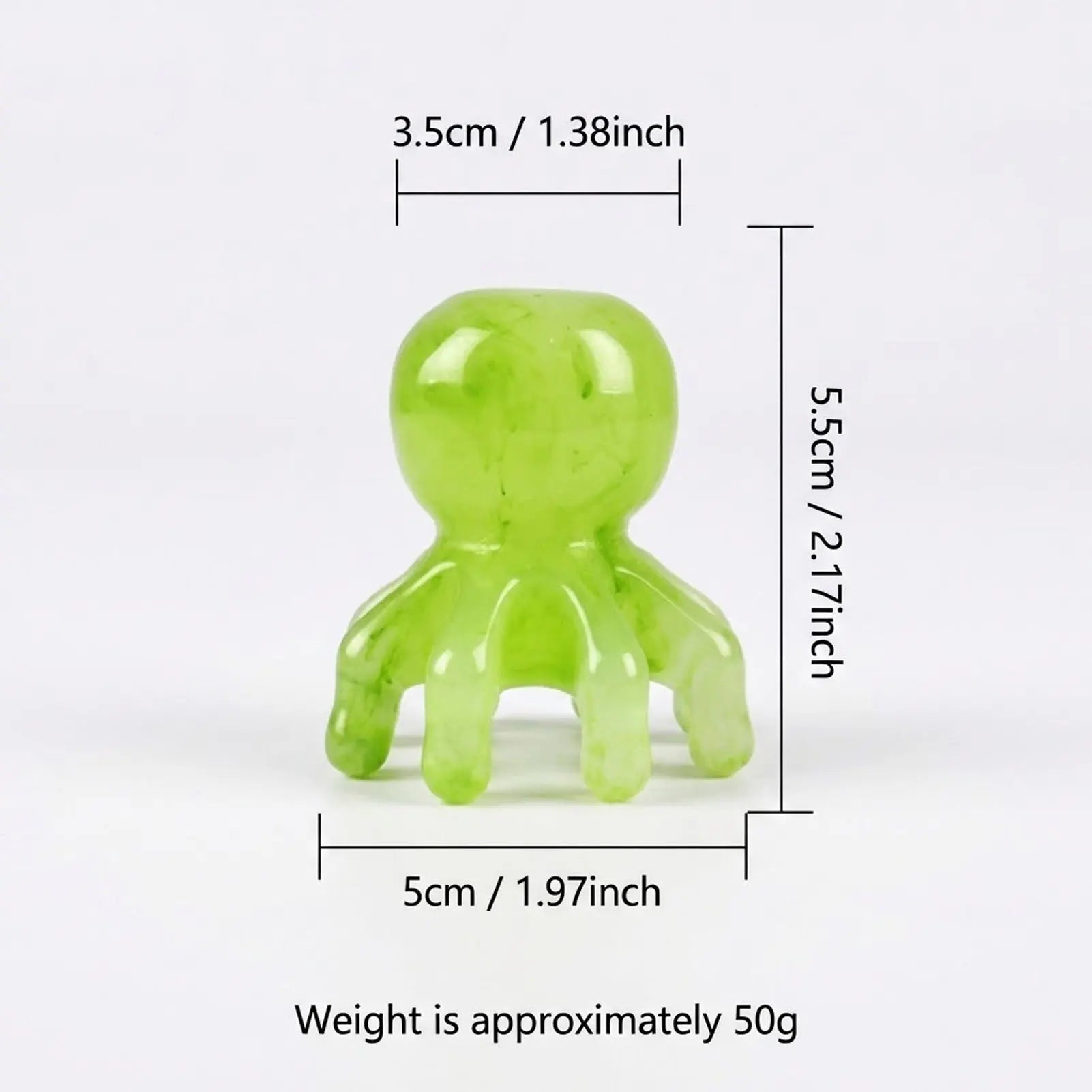 Octopus Resin Scalp Massage Comb - Meridian Scraping Acupuncture Gua Sha Brush for Fatigue Relief