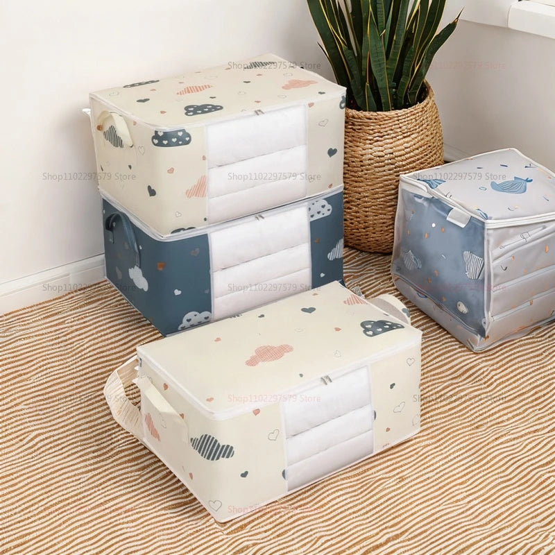 Large Capacity Multi-Purpose Storage Bag with Handles Dustproof Moisture-Resistant Odorless Non-Woven Fabric