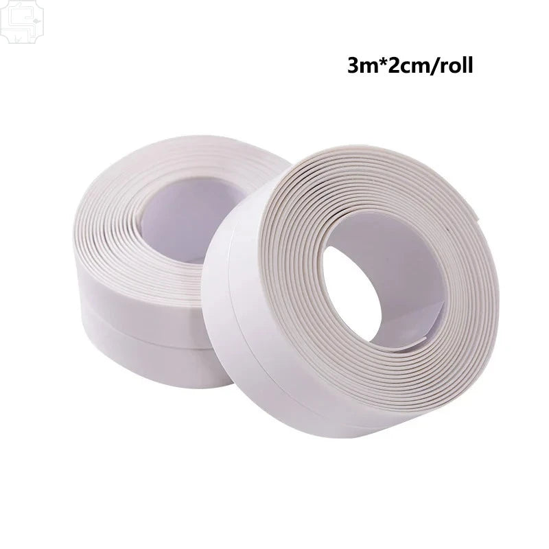 Bathroom Waterproof Wall Stickers Sealing Tape PVC Adhesive Sealing Strips Sink Edge Tape Kitchen Bathroom Accessories