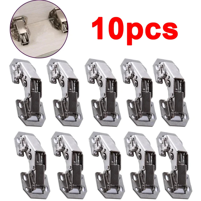 90 Degree Cabinet Hinges No-Drilling Hole Hydraulic Buffer Hinge Kitchen Cupboard Furniture Hardware