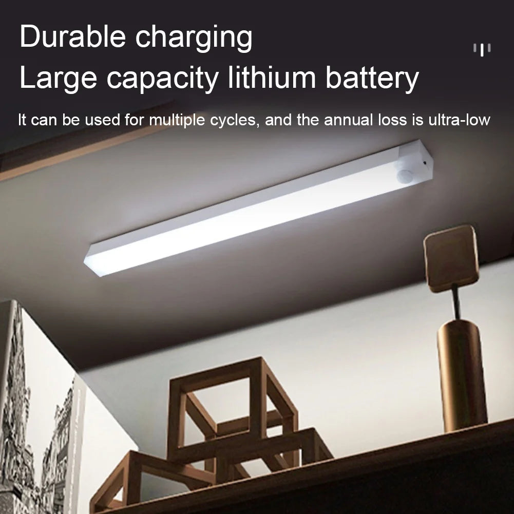 LED Motion Sensor Night Light Wireless Type-C Rechargeable Cabinet Wardrobe Lamp Staircase Backlight for Kitchen