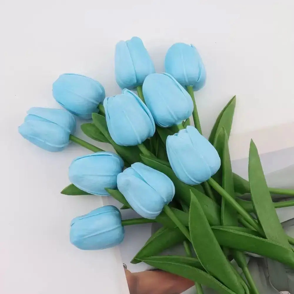 Real Touch Artificial Tulip Flowers Bouquet Fake Tulips for Home Wedding Decorations