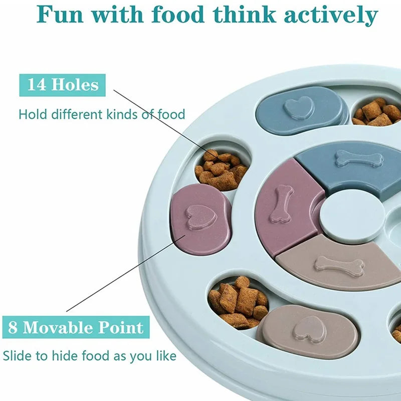 Dog Food Hiding Bowl for Slow Feeding, Interactive Educational Toy to Relieve Boredom
