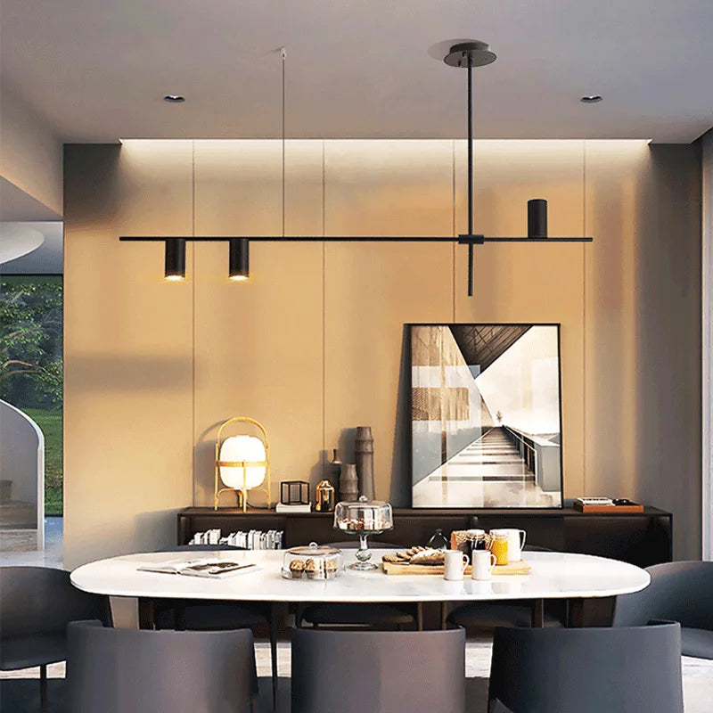 Modern Black Pendant Chandelier Hanging Lamp for Dining Room, Kitchen, Living Room, Bedroom & Bar