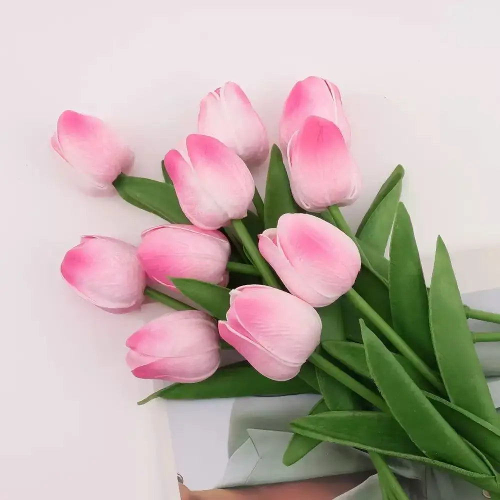 Real Touch Artificial Tulip Flowers Bouquet Fake Tulips for Home Wedding Decorations