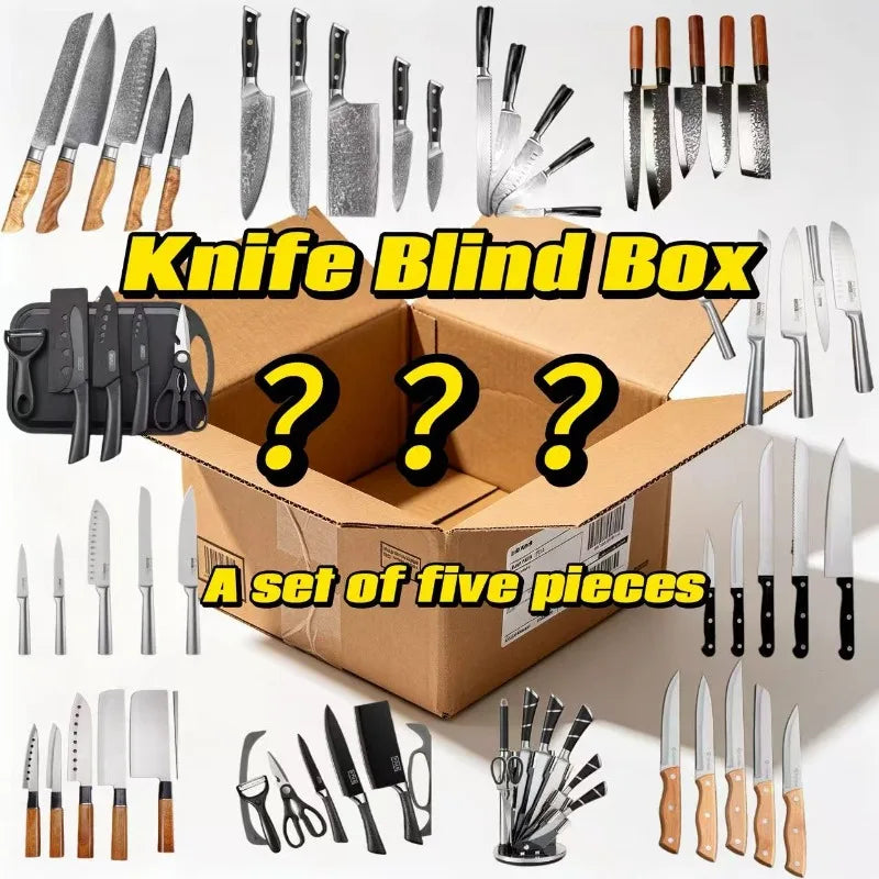 Kitchen Knife Blind Box Random Mystery Surprise Set Professional Stainless Steel Chef Knives Cooking Tool