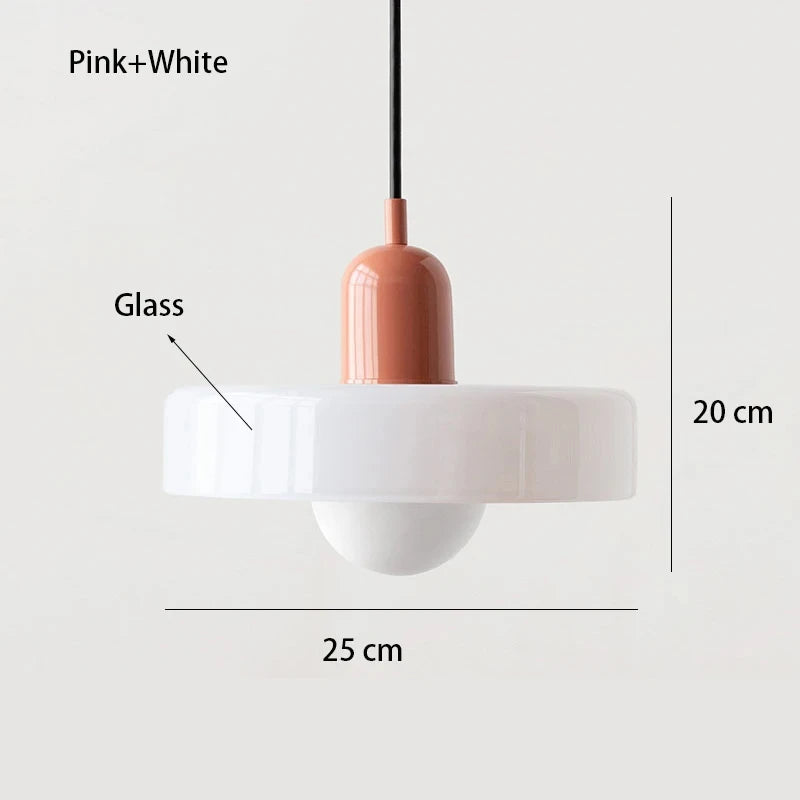 Nordic Glass Bauhaus Retro Chandelier for Dining Room, Living Room, Bedroom, Bar & Coffee Shop