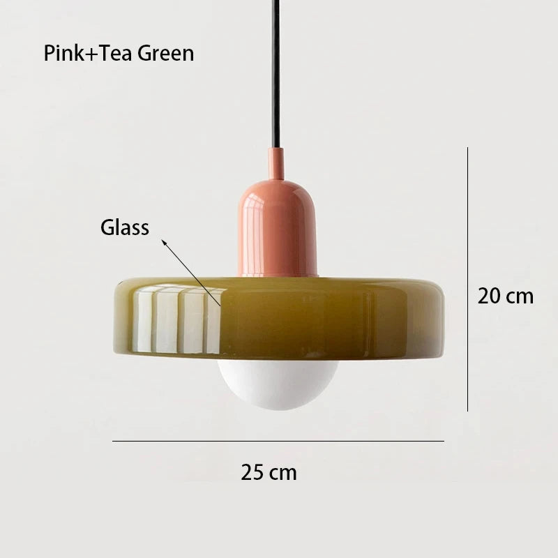 Nordic Glass Bauhaus Retro Chandelier for Dining Room, Living Room, Bedroom, Bar & Coffee Shop