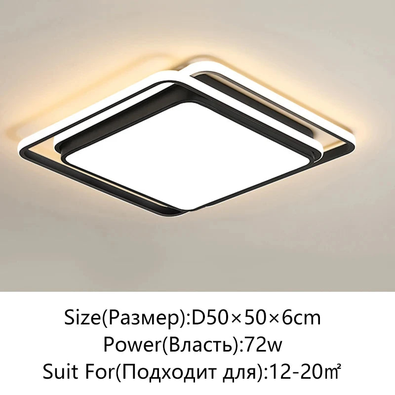 Modern LED Ceiling Chandelier Light Fixture for Bedroom, Living, Dining Room, Study, Aisle & Balcony