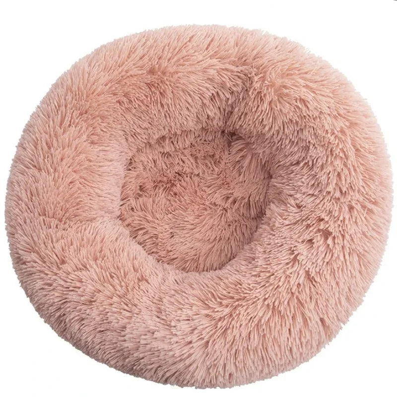 Round Pet Bed for Large Dogs Super Soft Cat Bed Plush Dog House for Medium Dogs Winter Warm Sleeping