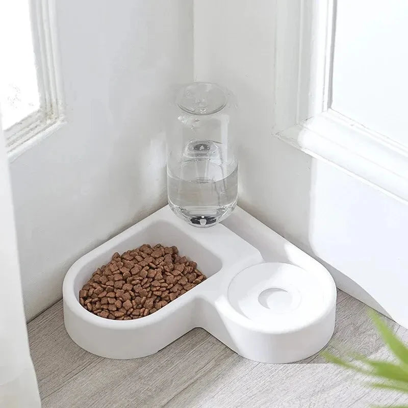 Automatic Pet Water Bowl Moisture-Proof Cat Bowl Dog Basin Dual-Use Multi-Functional Drinking and Feeding