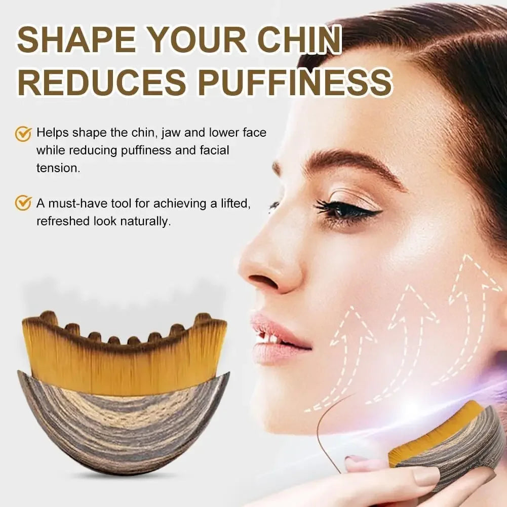 Lymphatic Contour Face Brush for Chin & Jawline Sculpting Drainage Massager Ergonomically Designed to Fit Skin