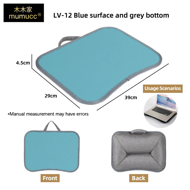 MUMUCC Multifunctional Laptop Desk with Cushion, Foam Particle Pillow Table & Hard Mouse Pad