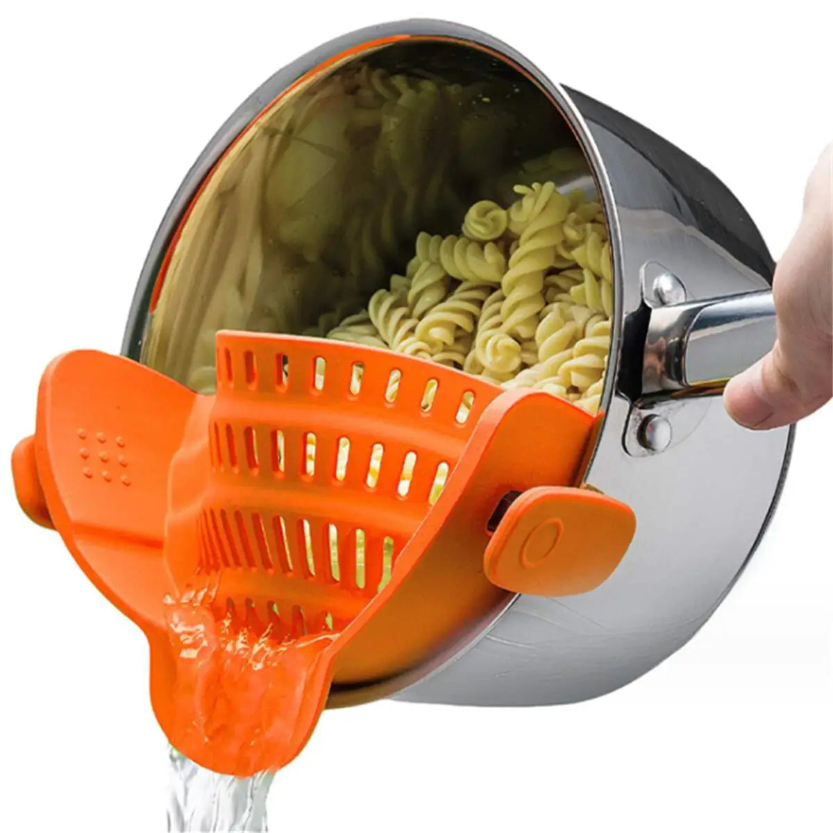 Adjustable Clip-On Pot Strainer for Pots, Pans and Bowls Kitchen Strainer
