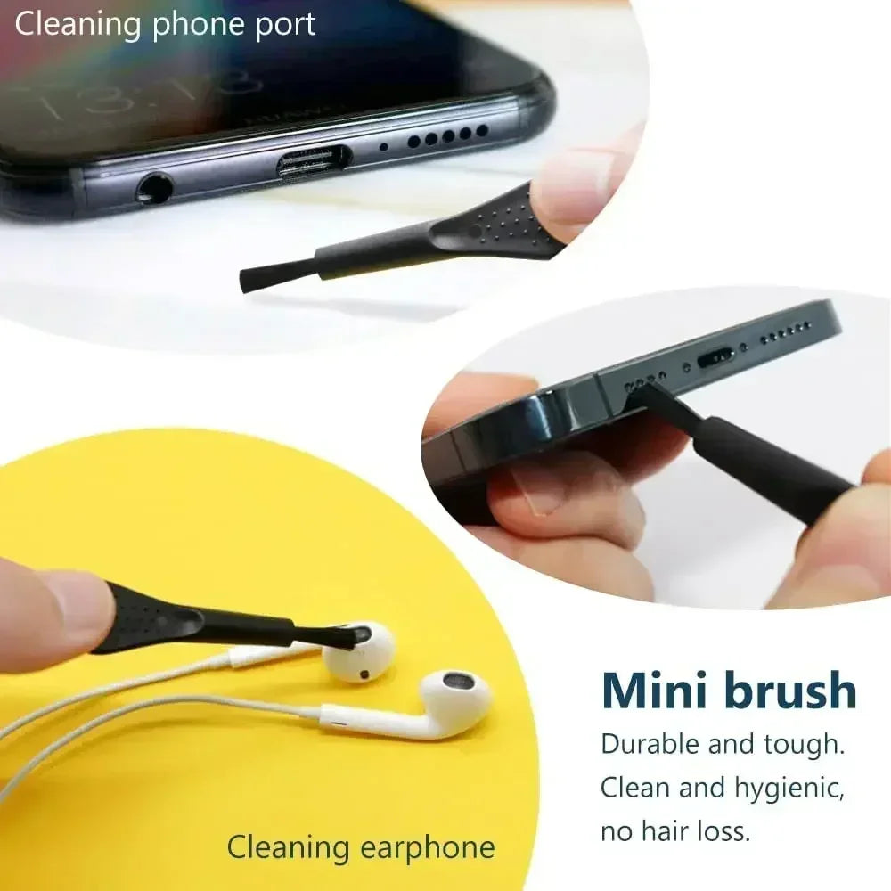 Mobile Phone Charging Port & Speaker Cleaning Kit Dust Plug Brush for iPhone 16/15/14 Earphones Samsung Xiaomi