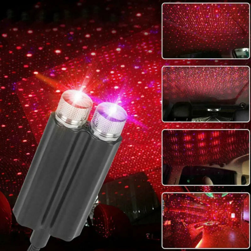 Car Interior Roof Star Light USB LED Starry Atmosphere Projector Galaxy Light Night Party Decor