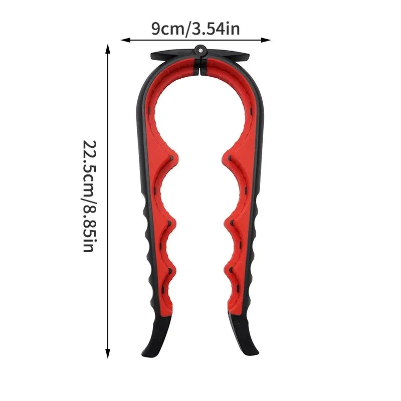 Multi-Functional 4-in-1 Can Opener & Beverage Bottle Opener, Anti-Slip Cap Twister