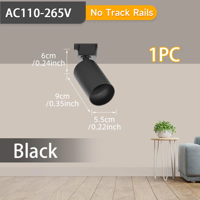 GU10 LED Track Light Full Set, Ceiling Spotlight for Kitchen Living Room & Store Decor